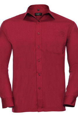 RUSSELL R934M - MENS LONG SLEEVE POLYCOTTON POPLIN SHIRT