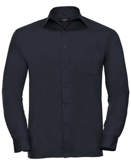 RUSSELL R934M - MENS LONG SLEEVE POLYCOTTON POPLIN SHIRT