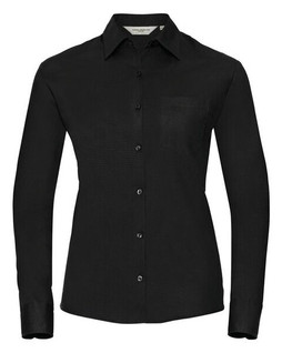 Russell R936F - Womens Classic Long Sleeve Cotton Poplin Shirt