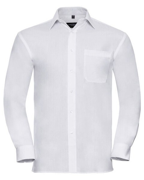 RUSSELL R936M - MENS LONG SLEEVE PURE COTTON POPLIN SHIRT