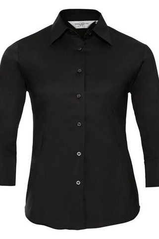 Russell R946F - Womens 3/4 Sleeve Fitted Stretch Cotton Shirt