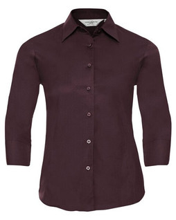 Russell R946F - Womens 3/4 Sleeve Fitted Stretch Cotton Shirt