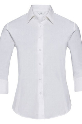Russell R946F - Women's 3/4 Sleeve Fitted Stretch Cotton Shirt