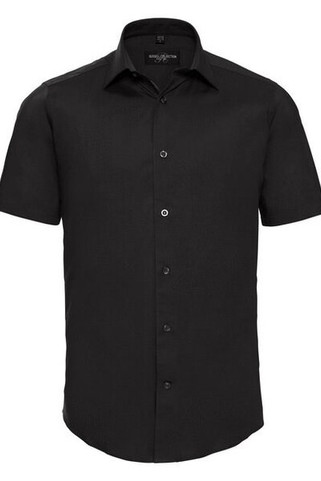 Russell R947M - Mens Fitted Short Sleeve Stretch Cotton Shirt