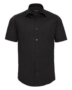 Russell R947M - Mens Fitted Short Sleeve Stretch Cotton Shirt