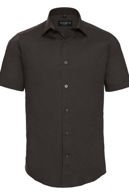 Russell R947M - Mens Fitted Short Sleeve Stretch Cotton Shirt