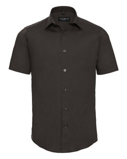Russell R947M - Mens Fitted Short Sleeve Stretch Cotton Shirt