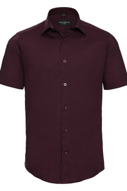 Russell R947M - Mens Fitted Short Sleeve Stretch Cotton Shirt