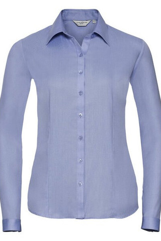 Russell R962F - Elegant Ladies Long Sleeve Herringbone Shirt