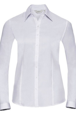 Russell R962F - Elegant Ladies Long Sleeve Herringbone Shirt
