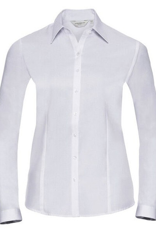 Russell R962F - Elegant Ladies Long Sleeve Herringbone Shirt