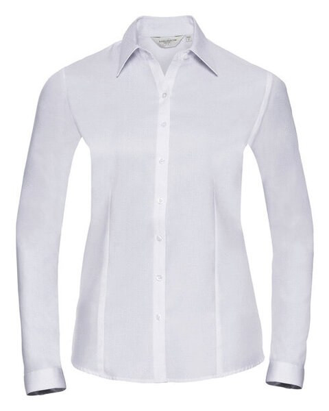 Russell R962F - Elegant Ladies Long Sleeve Herringbone Shirt