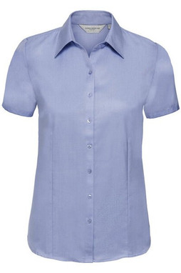 RUSSELL R963F - LADIES SHORT SLEEVE HERRINGBONE SHIRT