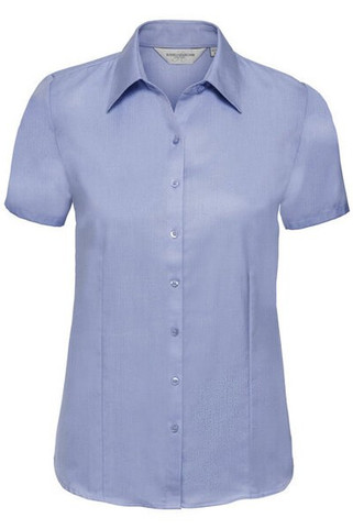 RUSSELL R963F - LADIES SHORT SLEEVE HERRINGBONE SHIRT