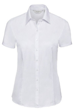 RUSSELL R963F - LADIES SHORT SLEEVE HERRINGBONE SHIRT