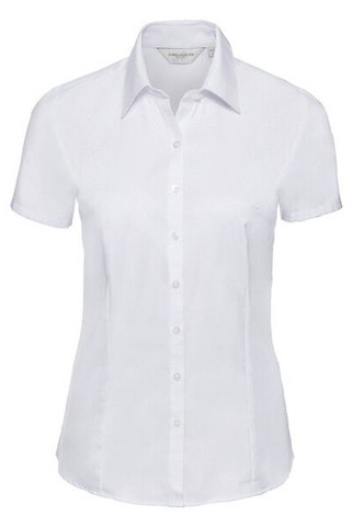RUSSELL R963F - LADIES SHORT SLEEVE HERRINGBONE SHIRT