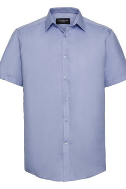 Russell R963M - Mens Long Fit Short Sleeve Herringbone Shirt