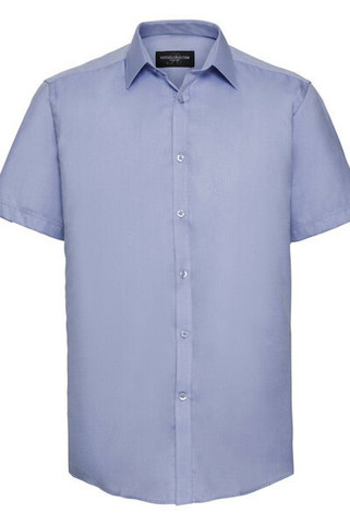Russell R963M - Mens Long Fit Short Sleeve Herringbone Shirt