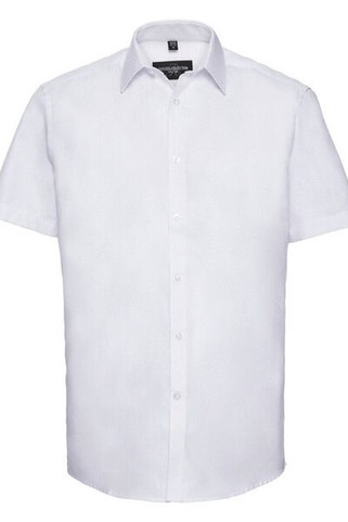 Russell R963M - Mens Long Fit Short Sleeve Herringbone Shirt