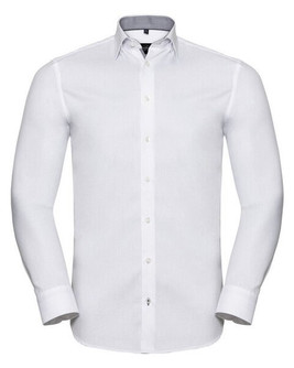 Russell R-964M-0 - Elegant Long Sleeve Herringbone Dress Shirt