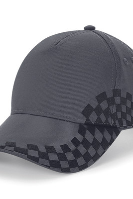 Beechfield B159 - Premium Cotton Racing Cap with Chequer Design
