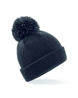 Beechfield B406B - Junior Reflective Pom Pom Beanie with TearAway Label