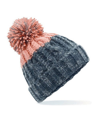 Beechfield B437 - Luxury Thermal Pom Pom Cable Knit Beanie