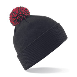 Beechfield B450 - Vinterstjärna Beanie med Pompom och Färgval