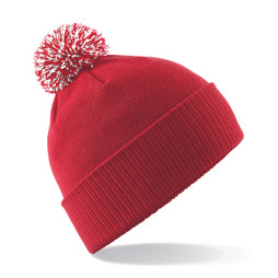 Beechfield B450 - Beanie Snowstar® con Pompom e Polsini Elasticizzati