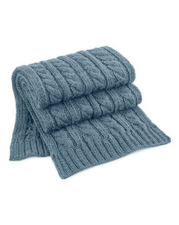 Beechfield B499 - Luxurious Heavyweight Melange Cable Knit Scarf