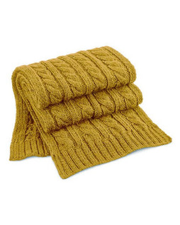 Beechfield B499 - Luxurious Heavyweight Melange Cable Knit Scarf