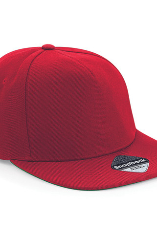 Beechfield B660 - Retro Style Flat Peak Snapback Cap