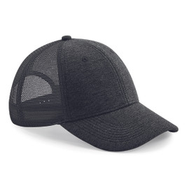 Beechfield B678 - Premium Cotton Jersey Trucker Cap with Mesh Panels