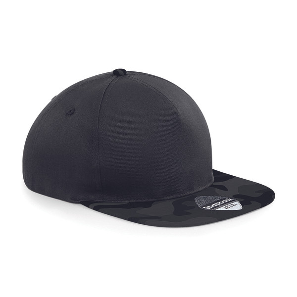 Beechfield B691 - Retro Camouflage Snapback Cap with Customizable Features