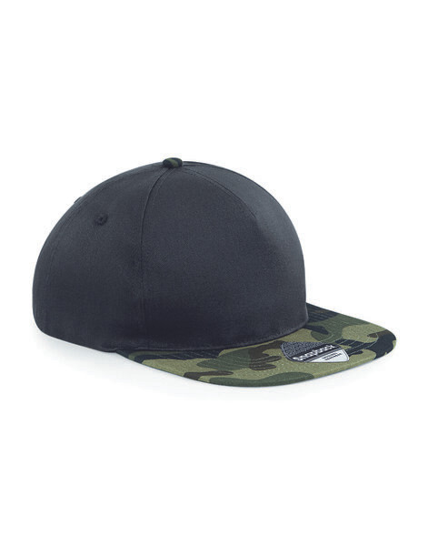 Beechfield B691 - Retro Camouflage Snapback Cap with Customizable Features