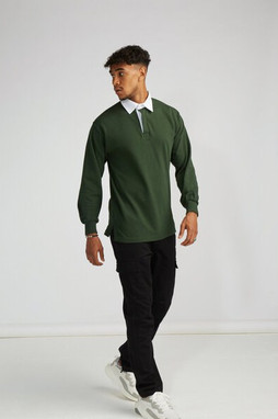 Front row FR001 - Premium Long Sleeve Rugby Shirt with Reinforced Cuffs