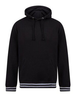 FRONT ROW FR841 - HOODIE WITH STRIPED CUFFS
