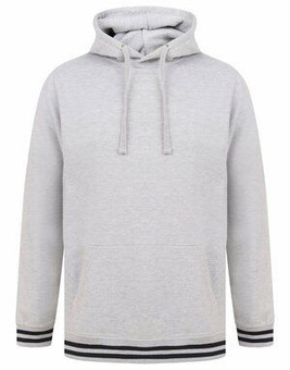 FRONT ROW FR841 - HOODIE WITH STRIPED CUFFS