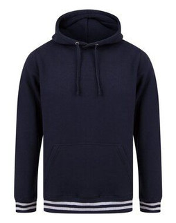 FRONT ROW FR841 - HOODIE WITH STRIPED CUFFS