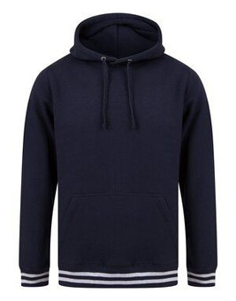 FRONT ROW FR841 - HOODIE WITH STRIPED CUFFS