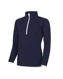 JUST COOL BY AWDIS JC036 - Womens CoolFit 1/2 Zip Sweatshirt with UV Protection