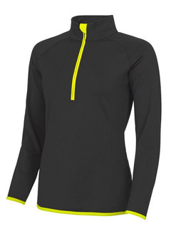 JUST COOL BY AWDIS JC036 - Womens CoolFit 1/2 Zip Sweatshirt with UV Protection
