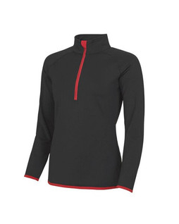 JUST COOL BY AWDIS JC036 - Womens CoolFit 1/2 Zip Sweatshirt with UV Protection