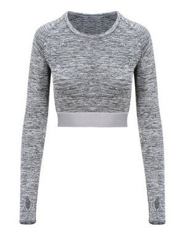 JUST COOL BY AWDIS JC039 - WOMENS LONG SLEEVE CROP T