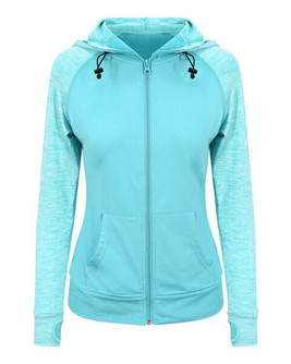 JUST COOL BY AWDIS JC058 - Women's Active Fit Contrast Zoodie with Thumb Holes