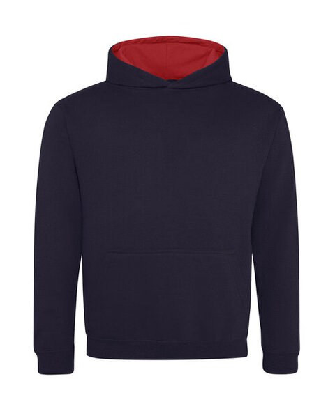 JUST HOODS BY AWDIS JH003J - Premium Kids Varsity Hoodie with Contrast Hood