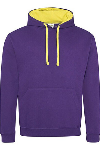 JUST HOODS BY AWDIS JH003 - Premium Contrast Varsity Hoodie with Kangaroo Pocket