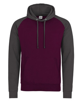 JUST HOODS BY AWDIS JH009 - Premium Contrast Sleeve Baseball Hoodie