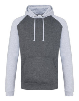 JUST HOODS BY AWDIS JH009 - Premium Contrast Sleeve Baseball Hoodie