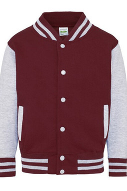 JUST HOODS BY AWDIS JH043J - Premium Kids Varsity Jacket with Contrast Sleeves
